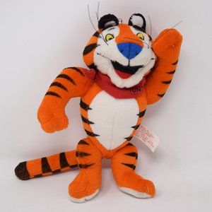 Kellogg Tony The Tiger 8" Plush Doll Stuffed Animal Jointed 1997 Vintage Frosted